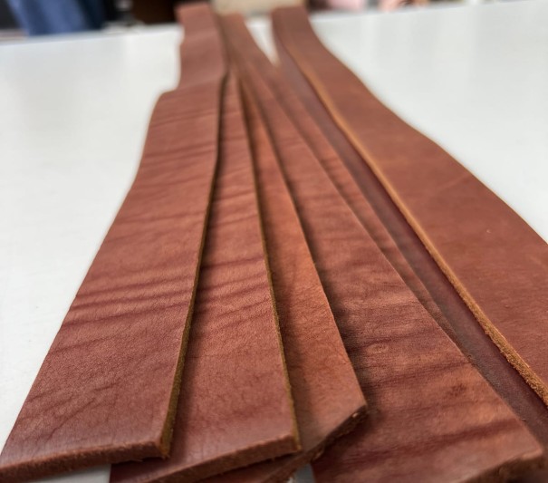 Ременные заготовки (Коричневые) , без  финишем, 120-130 см